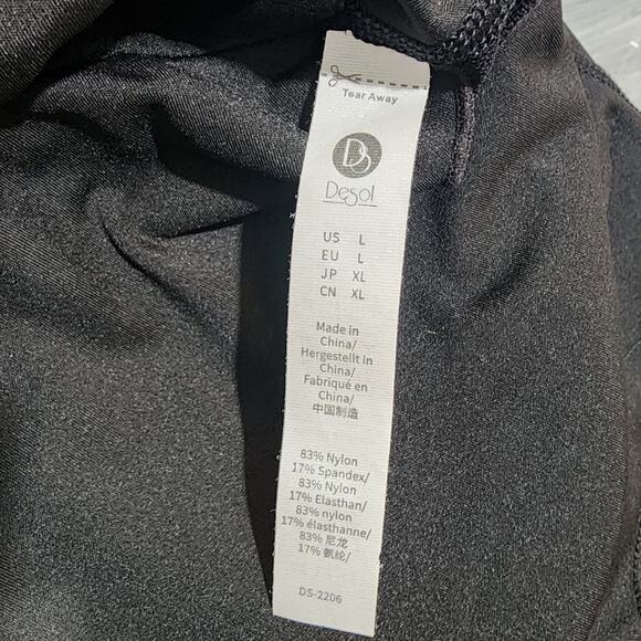 Desol Tennis Dress Golf Athletic Workout Training Black Adjustable Straps Large - Picture 3 of 6